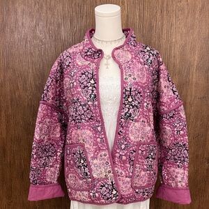 Free People Chloe Floral Quilted Jacket